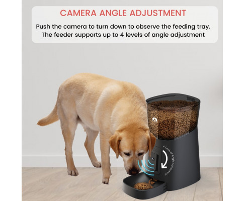 Smart Pet Feeder with Camera - Black - Image 5