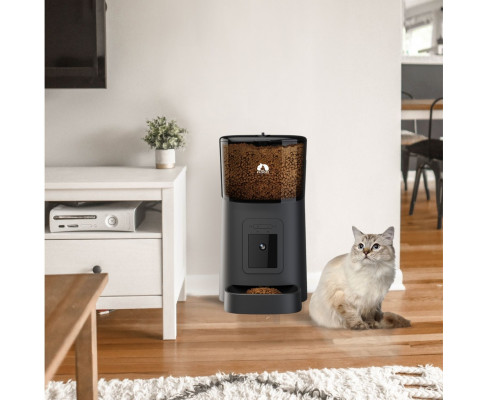 Smart Pet Feeder with Camera - Black - Image 2
