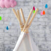 5 Pole Giant Kids Teepee Tent (Natural Canvas) - Image 5