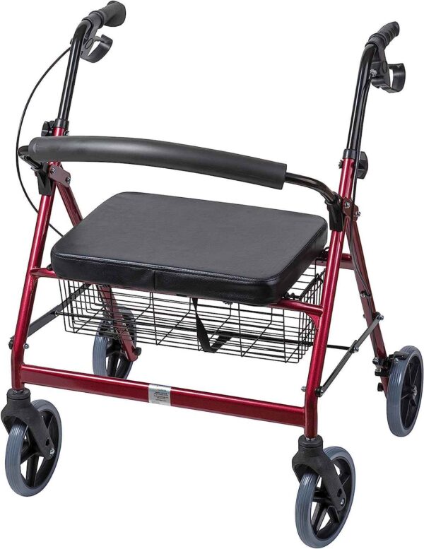 Extra-Wide Bariatric Mobility Rollator Walker - Image 3