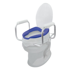 4” Raised Toilet Seat W/Lid & Armrest