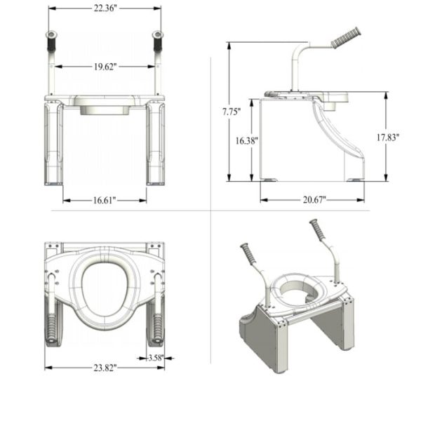 Toilet Lift Seat – Kensington - Image 2